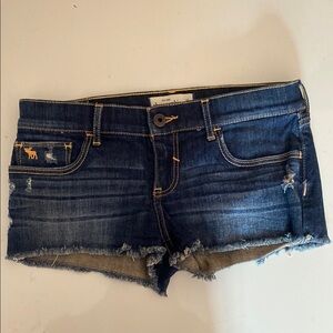 Abercrombie dark wash denim shorts